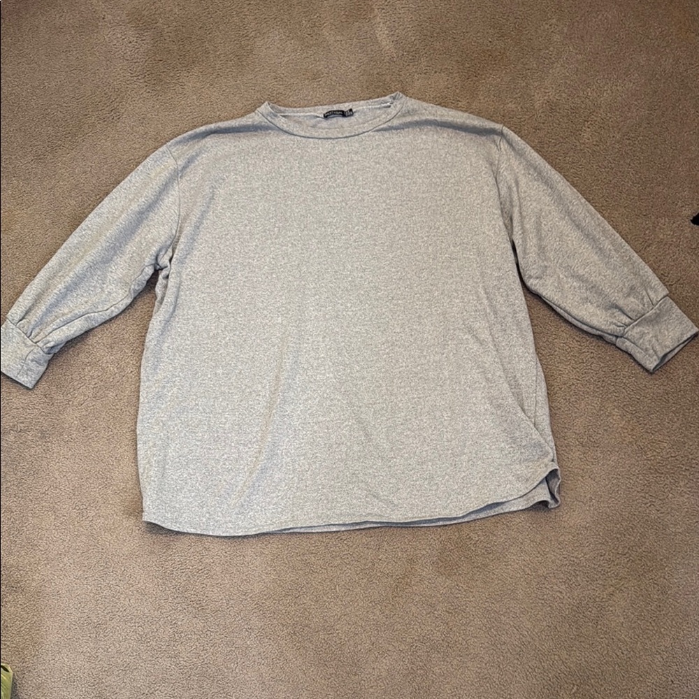 Nasty Gal Gray Sweatshirt Casual